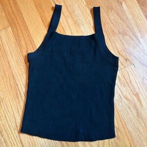 Uniqlo Black Ribbed Tank Top